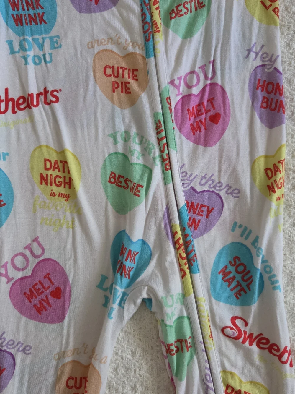 Bums and Roses Sweethearts Bamboo Toddler Girl Convertible One-Piece Pajamas 2T